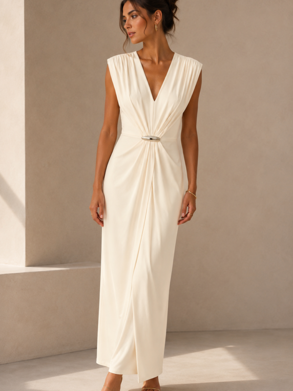 Vestido Celeste Marfil